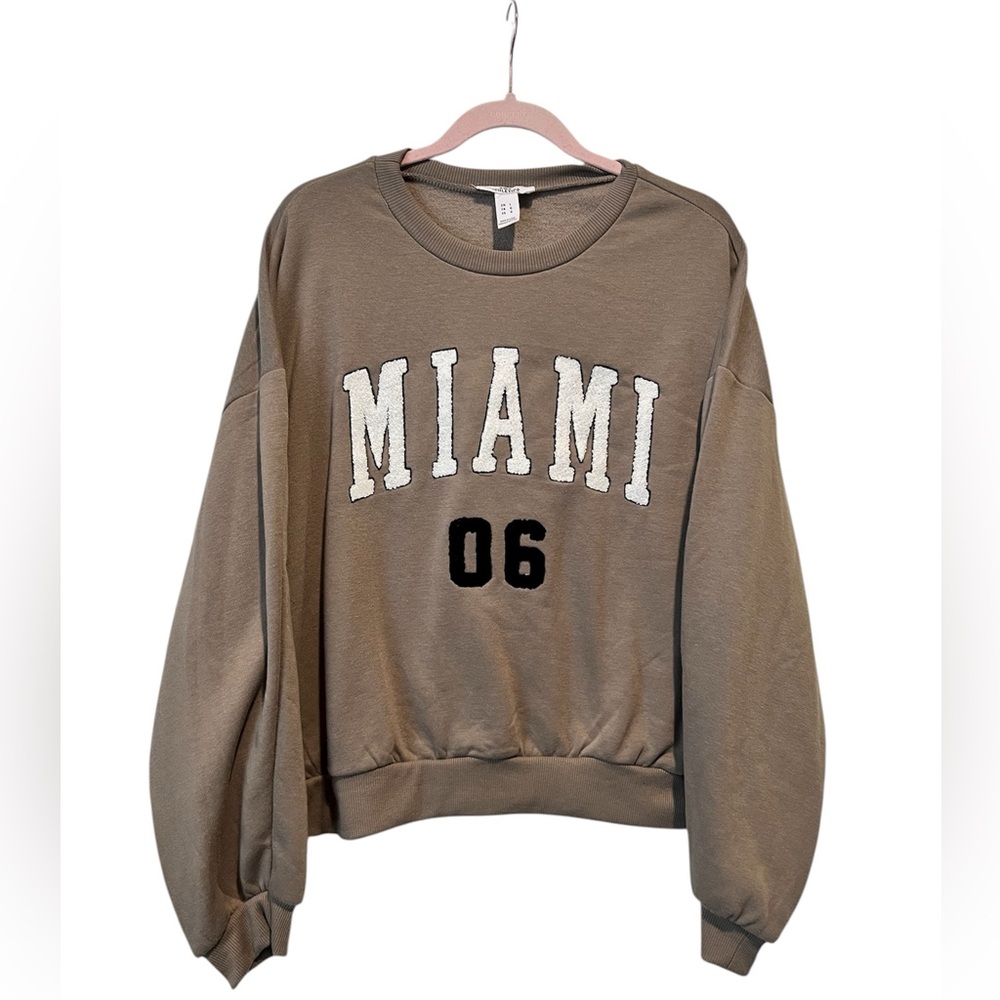 Brown Miami Graphic Sweatshirt